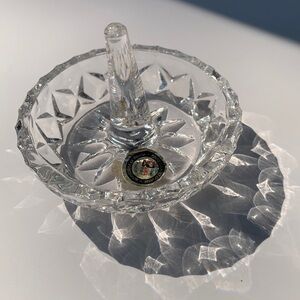 Vintage Cut Crystal Ring Holder / Jewelry dish